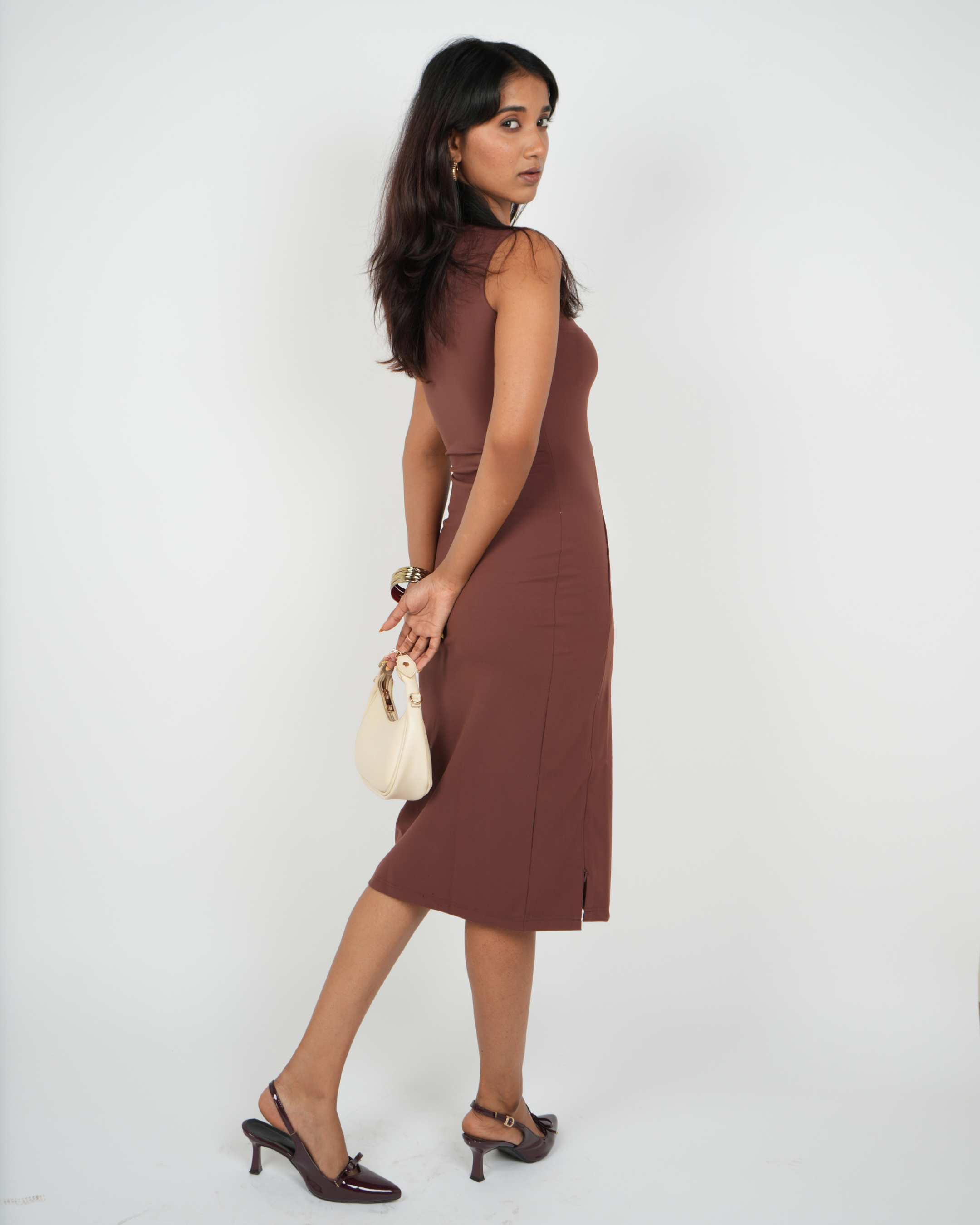 Two-way Zip Bodycon Dress | Iced Americano