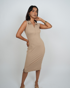 Two-way Zip Bodycon Dress | Iced Americano