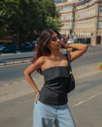 Structured Bandeau Top